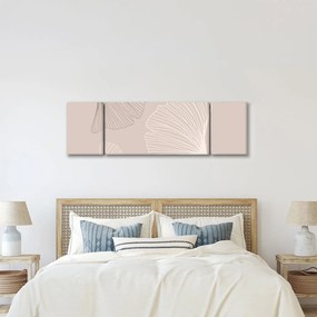 Obraz - Beżowe liście N⁰6 (170x50 cm)