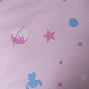 Różowa bawełniana pościel dziecięca jednoosobowa 140x200 cm Lilo a Stitch "Universe" – Jerry Fabrics