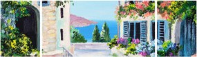 Obraz - Grecka aleja, obraz olejny (170x50 cm)