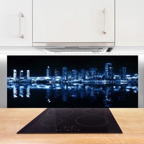 Panel Szklany do Kuchni Panorama Nowoczesnej Metropolii