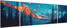 Obraz - Kemping w górach (170x50 cm)