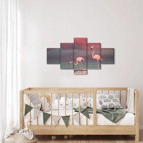 Obraz flamingów (125x70 cm)