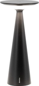 Zafferano Damina lampa stołowa LED, akumulatorowa, dotykowy ściemniacz, do 8 h pracy, IP65, czarne aluminium