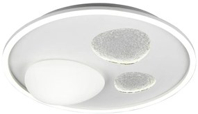 Biała lampa sufitowa LED ze zdalnym sterowaniem i ściemniaczem Pebble – Trio