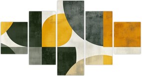 Obraz - Abstrakcja w oliwkowym kolorze (125x70 cm)