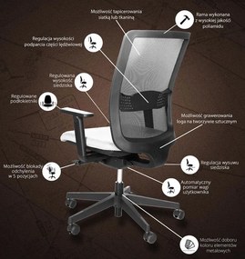 Krzesło biurowe Simple Soft, zgodne z normą BHP