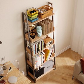 Regał typu drabinka loft na książki do salonu 157 cm