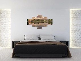 Obraz jeziora i drzew (125x70 cm)