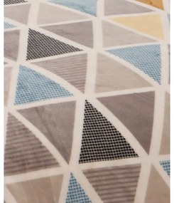 Szara pościel jednoosobowa z mikropluszu 140x200 cm Triangulo – My House
