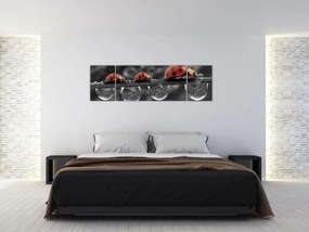 Obraz - Słonecznik, czarno-biały (170x50 cm)