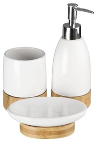 Biały kamienny zestaw akcesoriów łazienkowych Earth – Premier Housewares