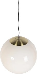 Inteligentna skandynawska lampa wisząca złota z opalowym szkłem 50 cm z WiFi A60 - Ball 50