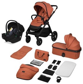 Lionelo - Wózek kombinowany 3w1 LAYLA Brązowo-rdzawy