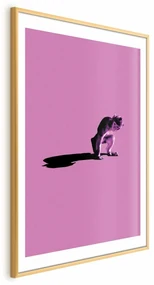 Plakat Mała małpka 60x90 cm z ramą złotą z marginesem ARTGEIST B