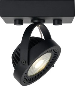 Nowoczesny reflektor natynkowy czarny z możliwością ściemniania LED - Apollo