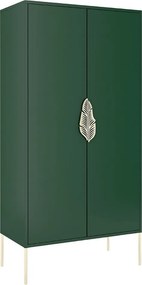 Wysoka zielona komoda ze złotymi dodatkami Skandica MERLIN