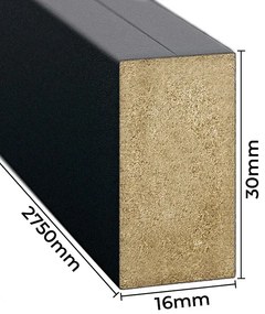 Lamele ścienne 15 szt. czarny mat B8-A62