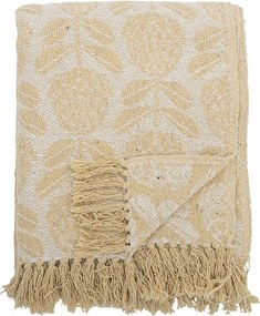 Żółty koc z mieszanki bawełny 130x155 cm Pratello – Bloomingville