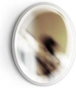 Lustro w białej owalnej ramie 43x53cm