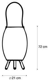 Zewnetrzna Lampa podłogowa biała 72,5 cm z LED i głośnikiem, ściemnialna RGBW IP44 z pilotem - Apolo Nowoczesny Oswietlenie zewnetrzne