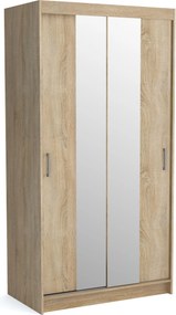 Szafa Przesuwna NICOLA 110 cm Szafa Dwudrzwiowa Dąb sonoma