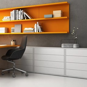 Biurowa komoda z szufladami BLOCK, 800 × 400 × 710 mm, 4 szuflady, biały