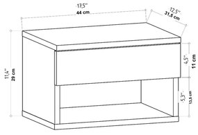 Szafka nocna Jamot Anthracite