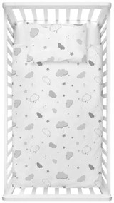 Biała pościel dziecięca do łóżeczka z bawełny renforcé 100x150 cm Bulut – Mijolnir