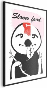 Plakat Leniwiec trendsetter 29,7x42 cm z ramą czarną z marginesem ARTGEIST B