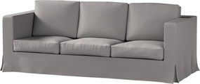 Pokrowiec na sofę Karlanda 3-osobową nierozkładaną, długi kolor szary tkanina strukturalna