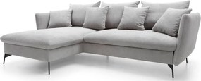 Jasnoszara kanapa narożna z pojemnikiem D9-L59
