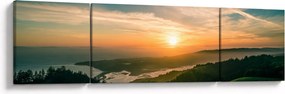 Obraz wschodu słońca nad morzem (170x50 cm)