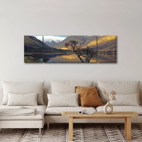 Obraz - Góry nad jeziorem (170x50 cm)