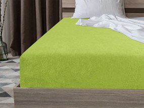 PrzytulneMieszkanie.pl Frotowe prześcieradło EXCLUSIVE jasnozielone 90 x 200 cm