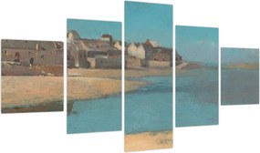 Obraz - Odilon Redon, Village by the Sea in Brittany, reprodukcje (125x70 cm)
