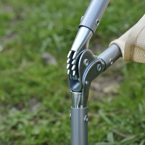 Outsunny Leżak ogrodowy wypoczynkowy składany 4 kolory Kremowy komfort i styl | Aosom PL