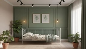 Łóżko/sofa metalowa Roma 80x200 cm ze stelażem