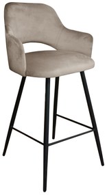 Hoker Milano krzesło barowe tkanina Welur podstawa metalowa