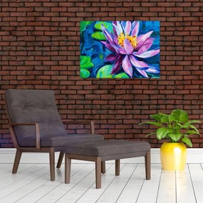 Obraz lilii wodnej na wodzie (70x50 cm)