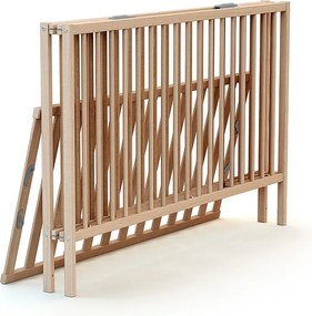 Składane łóżeczko dziecięce FLEX z surowego drewna bukowego 60 x 120 cm
