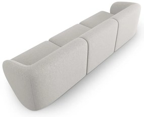 Jasnoszara sofa z tkaniny szenilowej 266 cm Paolo – Milo Casa