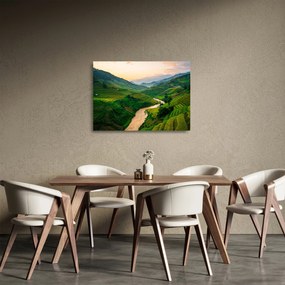 Obraz na szkle - Tarasy ryżowe II. (70x50 cm)