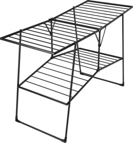 Czarna dwupoziomowa suszarka na pranie  B3-W43