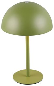 Zielona lampa stołowa LED z metalowym kloszem (wysokość 21 cm) Munoz – Trio