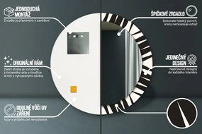 Abstrakcja geometria Lustro dekoracyjne okrągłe