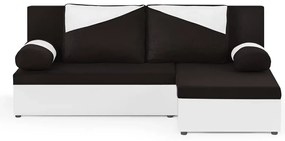 MEGA OKAZJA Narożnik z funkcją spania Polo Alova 68/01 Brązowy/Biały