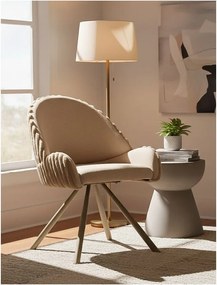 Kremowe tapicerowane fotele jadalniane zestaw z podłokietnikami 2 szt. Stockholm – Mauro Ferretti