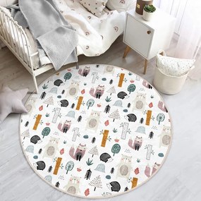 Biały dywan dziecięcy ø 80 cm Comfort – Mila Home