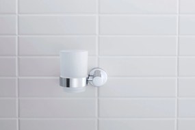 Duravit D-Code kubek na szczoteczki do zębówChrom - lewostronny