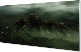 Panel szklany do Kuchni Postać Zombie pod Chmurami